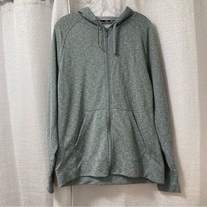 Nike Men’s Heather Gray Dri-FIT Hoodie Jacket Size Large Full-Zip Lightweight